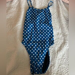 RARE Discontinued polka dot pattern Jolyn tie back onesie